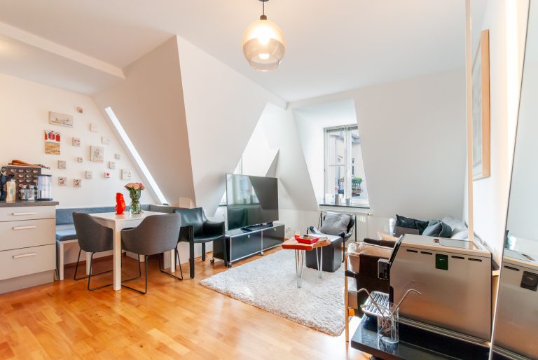 Aigner Immobilien GmbH - Immobilienangebot - 80337 München - Ludwigsvorstadt - Dachgeschosswohnung - Zentral wohnen am Goetheplatz: 2-Zimmer-Wohnung im Hintergebäude eines sanierten Altbaus