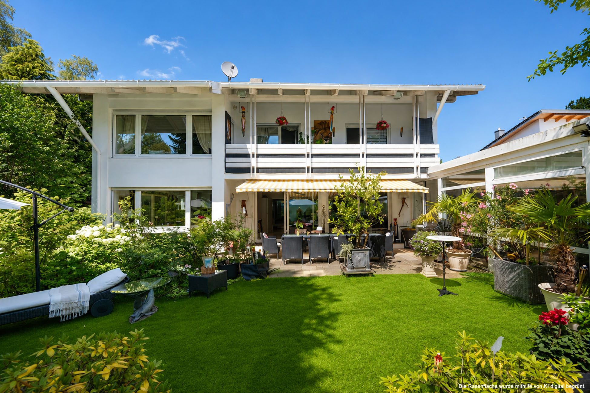 002LangSonnige Terrasse Aigner Immobilien GmbH - Immobilienangebot - 81827 München - Waldtrudering - Einfamilienhaus - Ein Zuhause mit Charakter – Großzügigkeit, Privatsphäre und Wohnkomfort auf höchstem Niveau