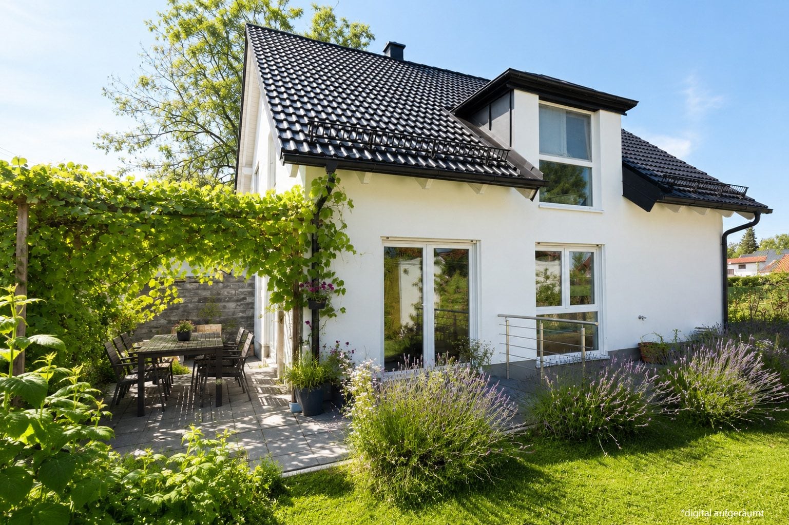 Aigner Immobilien GmbH - Immobilienangebot - 80995 München - LK Dachau - Doppelhaushälfte - Energieeffiziente Doppelhaushälfte mit idyllischem Garten - Erbpacht