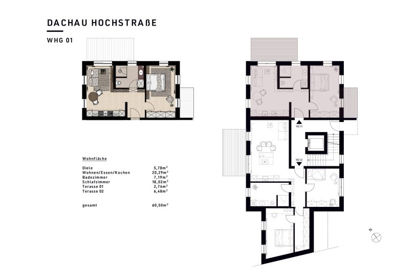 Aigner Immobilien GmbH - Immobilienangebot - 85221 Dachau - Dachau-Stadt - Erdgeschosswohnung - PAULA & LUDWIG Ein exklusives Neubauensemble inspiriert von der Dachauer Künstlerkolonie