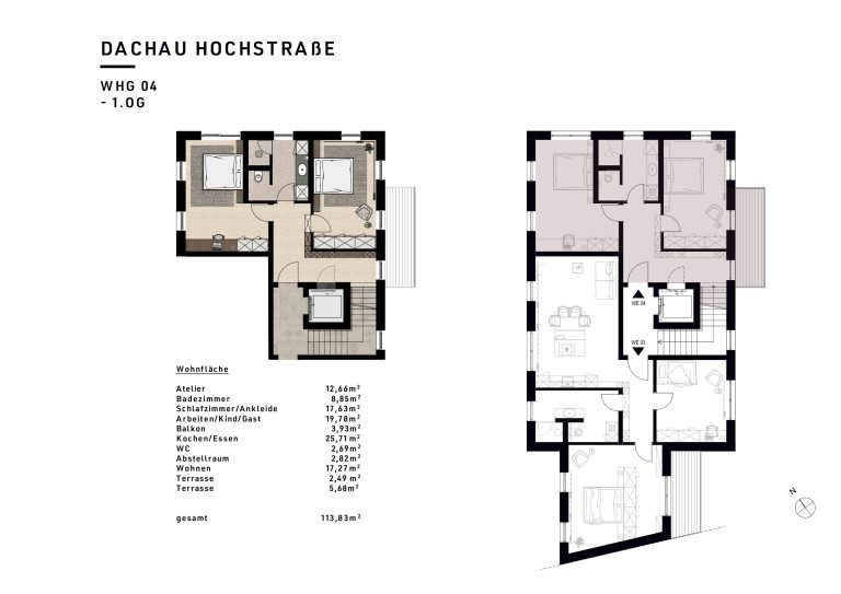 Aigner Immobilien GmbH - Immobilienangebot - 85221 Dachau - Dachau-Stadt - Dachgeschosswohnung - PAULA & LUDWIG Ein exklusives Neubauensemble inspiriert von der Dachauer Künstlerkolonie
