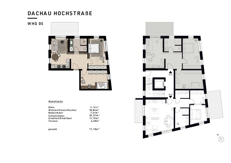 Aigner Immobilien GmbH - Immobilienangebot - 85221 Dachau - Dachau-Stadt - Erdgeschosswohnung - PAULA & LUDWIG Ein exklusives Neubauensemble inspiriert von der Dachauer Künstlerkolonie