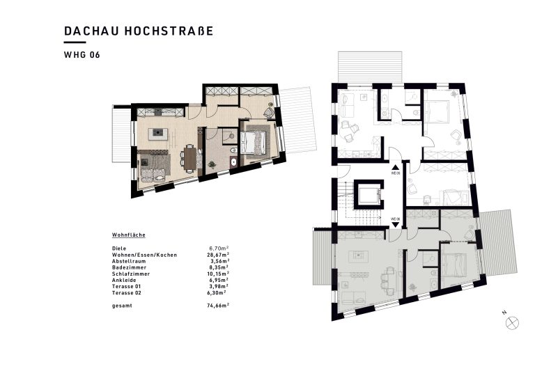 Aigner Immobilien GmbH - Immobilienangebot - 85221 Dachau - Dachau-Stadt - Erdgeschosswohnung - PAULA & LUDWIG Ein exklusives Neubauensemble inspiriert von der Dachauer Künstlerkolonie