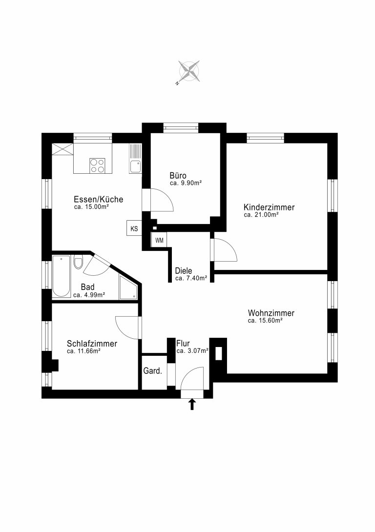 Aigner Immobilien GmbH - Immobilienangebot - 85221 Dachau - Dachau-Stadt - Erdgeschosswohnung - Charmante 3,5-Zimmer-Hochparterrewohnung im zentrumsnahen Altbau