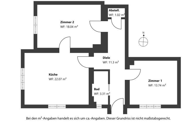 Aigner Immobilien GmbH - Immobilienangebot - 80803 München - Schwabing - Souterrain - Rückwärtig gelegene Souterrainwohnung mit eigenem Eingang