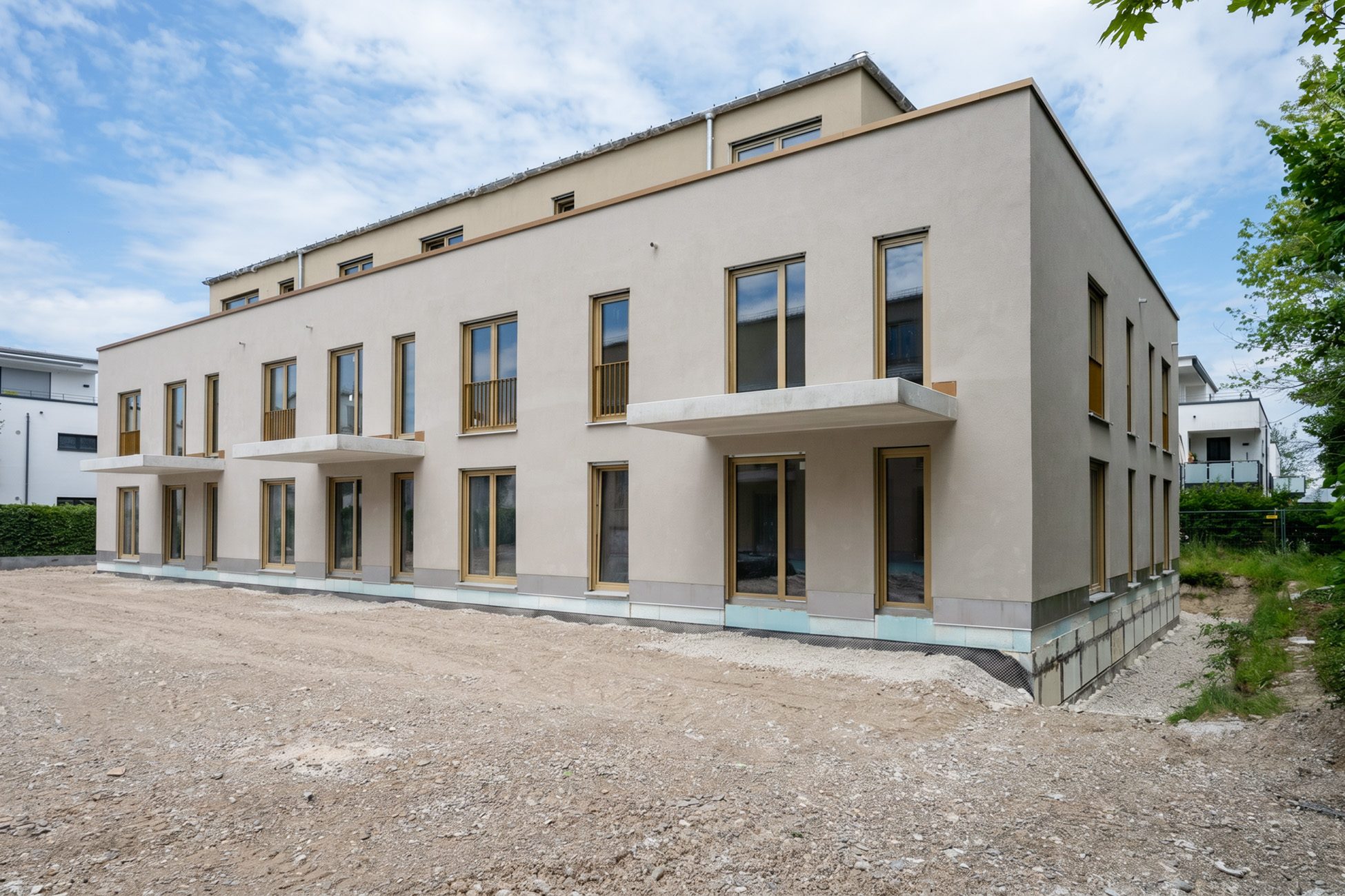 Aigner Immobilien GmbH - Immobilienangebot - 80995 München - Feldmoching - Erdgeschosswohnung - Neubau: Schöne 2-Zimmer Wohnung mit Balkon im Nordwesten Münchens!