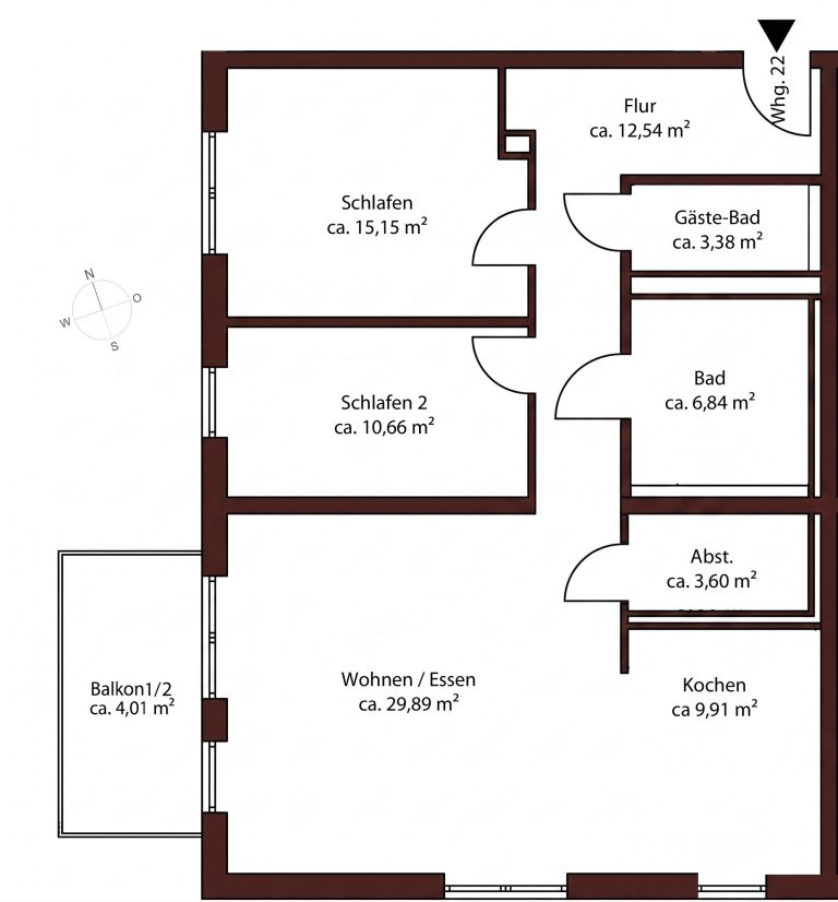 Aigner Immobilien GmbH - Immobilienangebot - 80995 München - Feldmoching - Etagenwohnung - Neubau: Großzügige 3 Zimmer Wohnung mit Balkon im Nordwesten Münchens