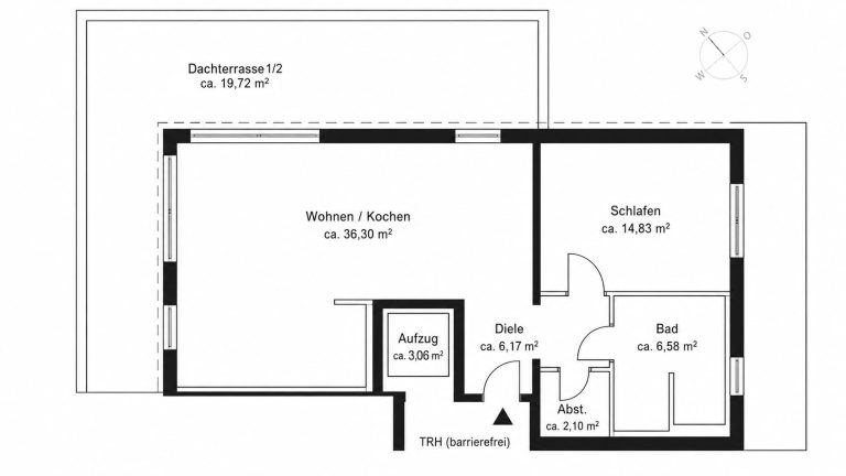 Aigner Immobilien GmbH - Immobilienangebot - 80995 München - Feldmoching - Dachgeschosswohnung - Großzügige und lichtdurchflutete 2-Zimmer Penthouse-Wohnung!