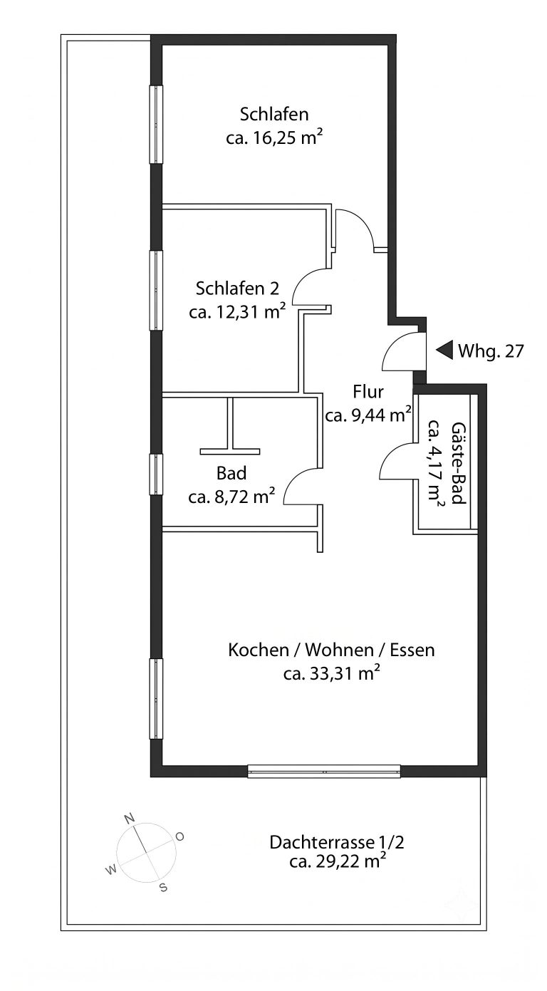 Aigner Immobilien GmbH - Immobilienangebot - 80995 München - Feldmoching - Dachgeschosswohnung - Neubau: Lichterfülltes Familiendomizil mit Dachterrasse im Münchner Nordwesten
