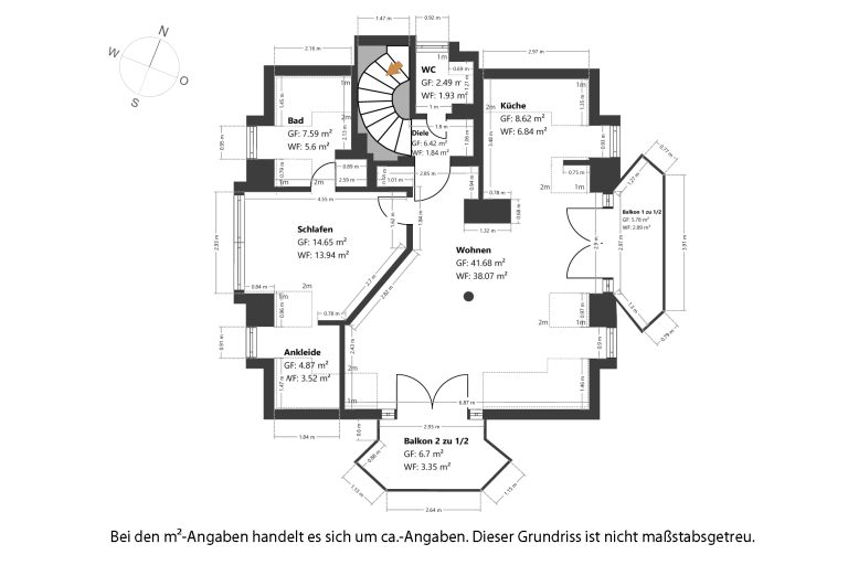 Aigner Immobilien GmbH - Immobilienangebot - 81677 München - Bogenhausen - Dachgeschosswohnung - Traumhafte Dachgeschosswohnung mit offenem Raumgefühl und zusätzlichem Hobbyraum