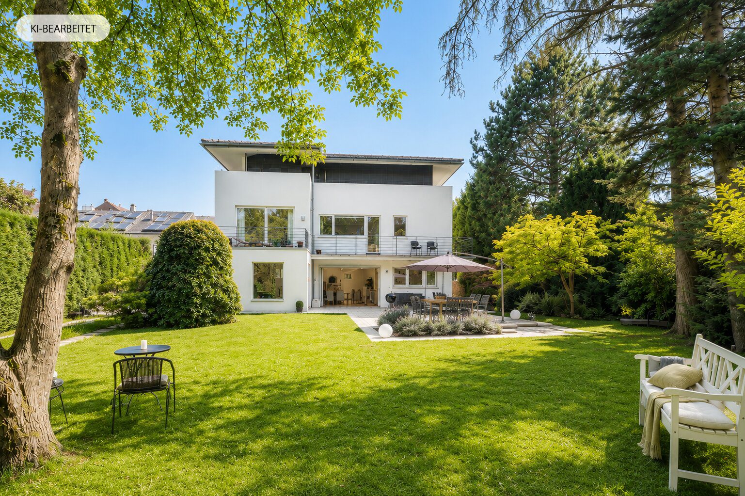Aigner Immobilien GmbH - Immobilienangebot - 81373 München - Westpark - Villa - Traumhaftes Wohnensemble aus Architektenvilla und Bungalow in grüner Oase