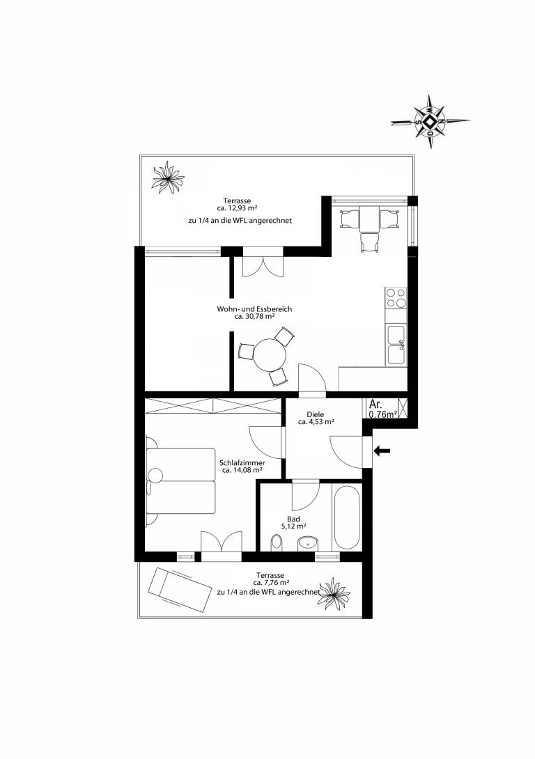 Aigner Immobilien GmbH - Immobilienangebot - 80869 München - Hadern - Dachgeschosswohnung - Licht, Raum, Weite - Besondere Dachgeschosswohnung mit zwei Terrassenbereichen in Hadern