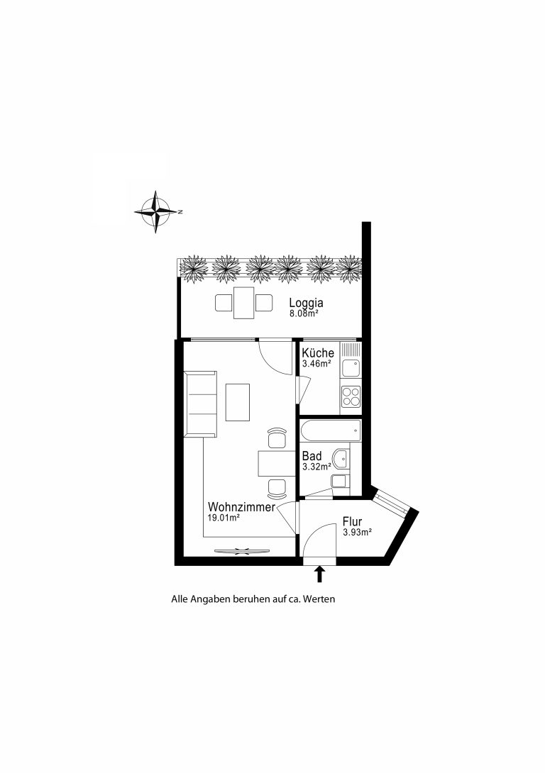 Aigner Immobilien GmbH - Immobilienangebot - 80687 München - Laim - Etagenwohnung - Renovierungsbedürftige 1-Zimmer-Wohnung mit vielfältigen Gestaltungsmöglichkeiten