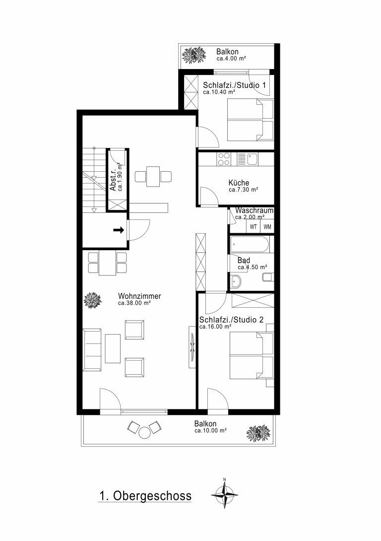 Aigner Immobilien GmbH - Immobilienangebot - 81375 München - Großhadern - Maisonettewohnung - Ein Zuhause auf zwei Ebenen: großzügige 4-Zimmer-Maisonette in beliebter Lage