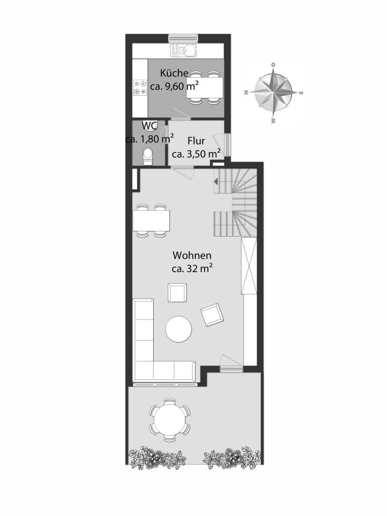 Aigner Immobilien GmbH - Immobilienangebot - 81739 München - Waldperlach - Maisonettewohnung - Wohnen wie im eigenen Reihenhaus – charmante Maisonette mit Westgarten!