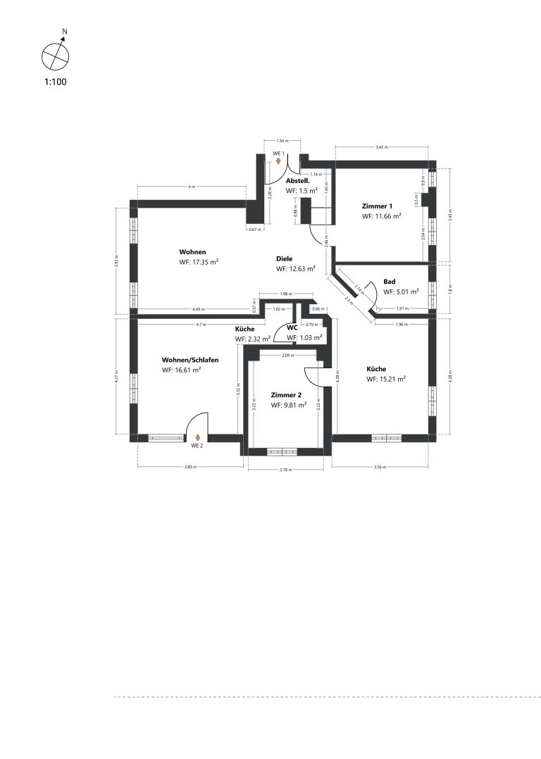 Aigner Immobilien GmbH - Immobilienangebot - 85221 Dachau - Dachau-Stadt - Erdgeschosswohnung - Charmante 3,5-Zimmer-Hochparterrewohnung im zentrumsnahen Altbau