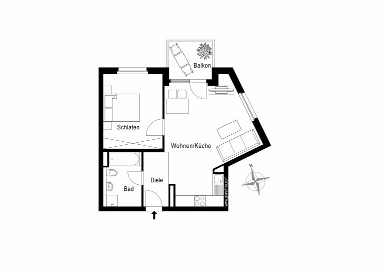 Aigner Immobilien GmbH - Immobilienangebot - 80634 München - Neuhausen - Etagenwohnung - 2-Zimmer-Wohnung mit Innenhofbalkon in Top-Lage - ideal zur Eigennutzung oder Kapitalanlage