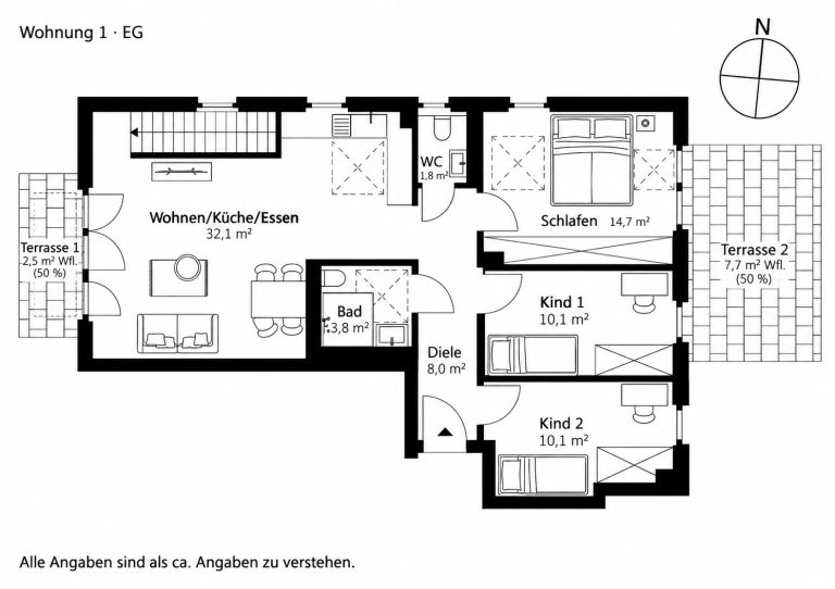 Aigner Immobilien GmbH - Immobilienangebot - 81929 München - Bogenhausen - Erdgeschosswohnung - Neubau 4 Zimmer Wohnung mit 2 Terrassen und ca. 34qm Hobbyraum