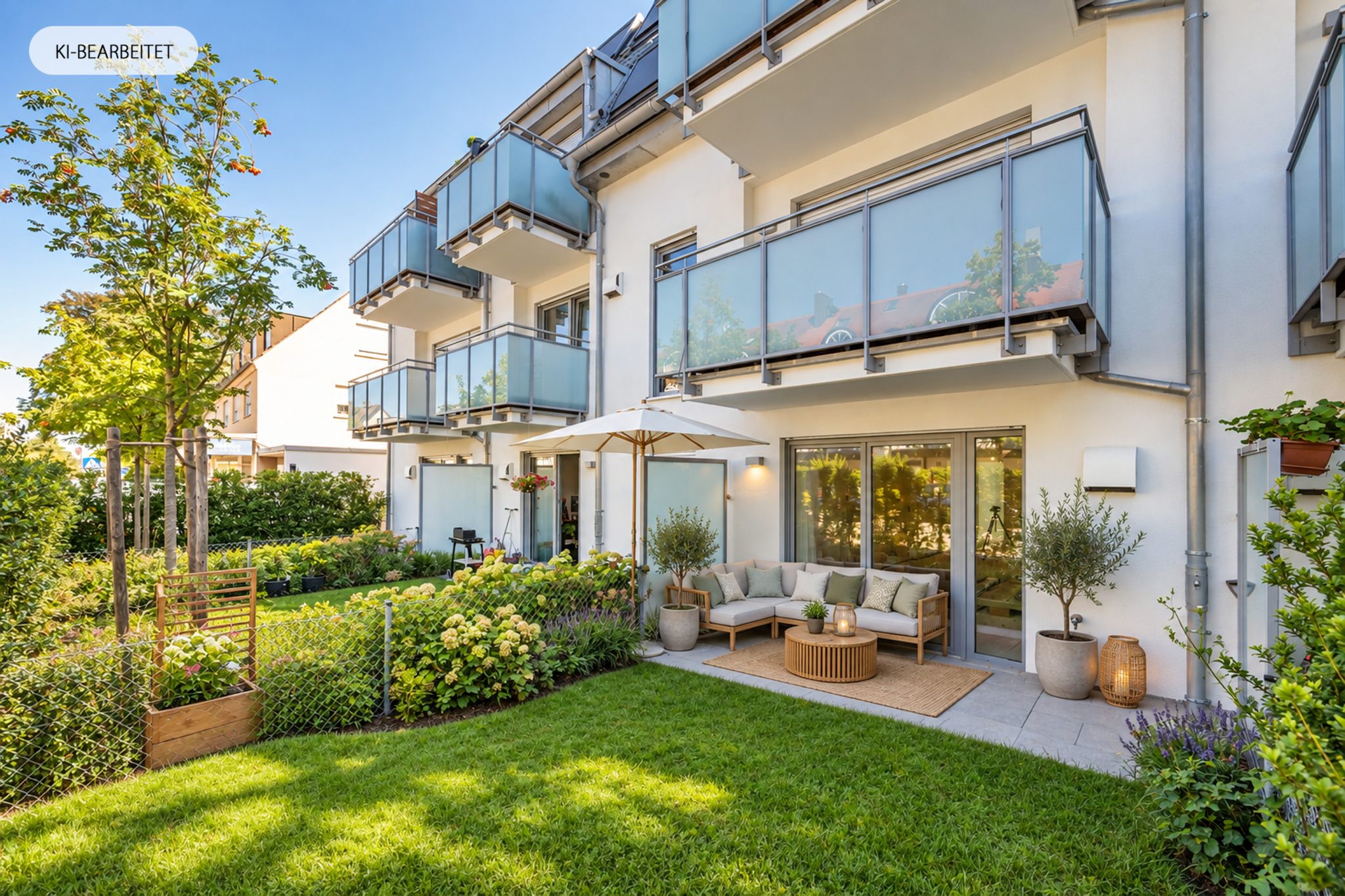 Aigner Immobilien GmbH - Immobilienangebot - 81929 München - Bogenhausen - Erdgeschosswohnung - Neubau 2-Zimmer-Wohnung mit 2 Terrassen und ca. 25 m² Hobbyraum