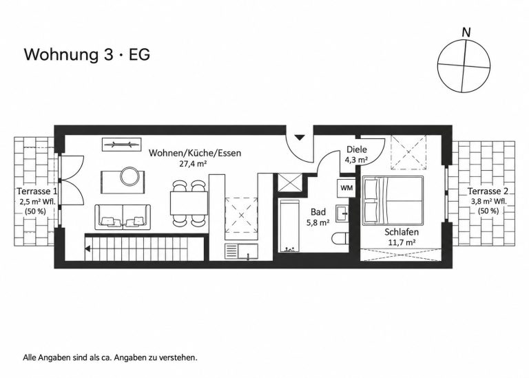 Aigner Immobilien GmbH - Immobilienangebot - 81929 München - Bogenhausen - Erdgeschosswohnung - Neubau 2-Zimmer-Wohnung mit 2 Terrassen und ca. 25 m² Hobbyraum