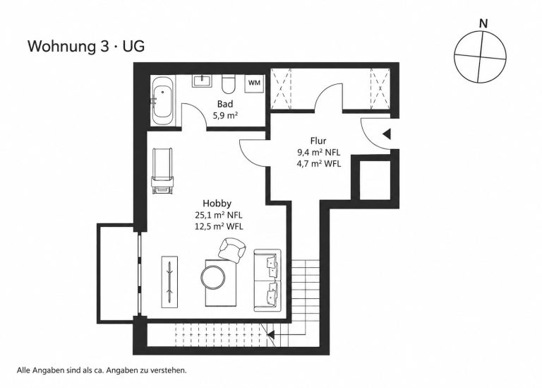 Aigner Immobilien GmbH - Immobilienangebot - 81929 München - Bogenhausen - Erdgeschosswohnung - Neubau 2-Zimmer-Wohnung mit 2 Terrassen und ca. 25 m² Hobbyraum
