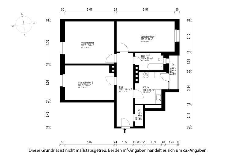 Aigner Immobilien GmbH - Immobilienangebot - 81371 München - Sendling - Etagenwohnung - Altbau: Gut geschnittene 3-Zimmer-Wohnung mit Lift und Balkon