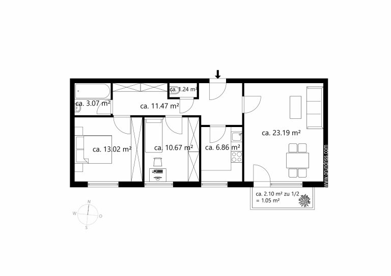 Aigner Immobilien GmbH - Immobilienangebot - 81373 München - Sendling - Etagenwohnung - Ein Zuhause nach Ihren Vorstellungen - 3-Zimmer-Wohnung mit Südbalkon
