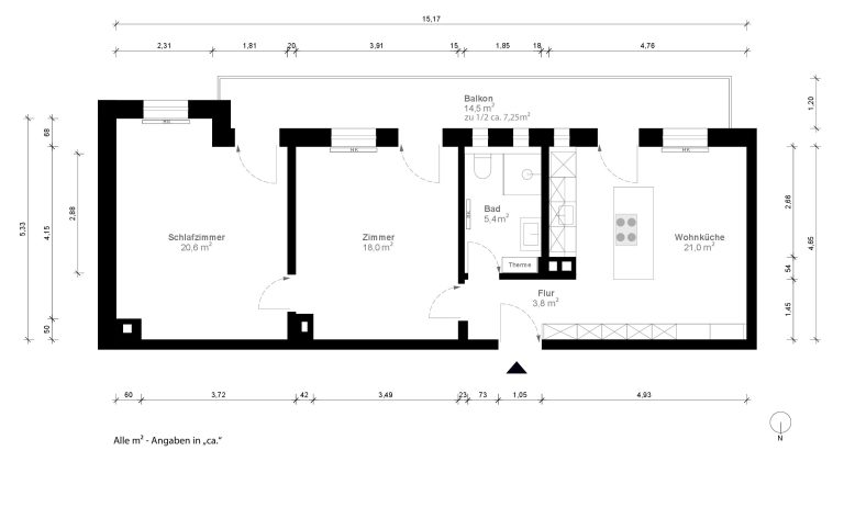 Aigner Immobilien GmbH - Immobilienangebot - 80798 München - Maxvorstadt - Etagenwohnung - Wohnen zwischen Josephsplatz und Theresienstraße: Hochwertig sanierte 3-Zimmer-Wohnung mit Südbalkon