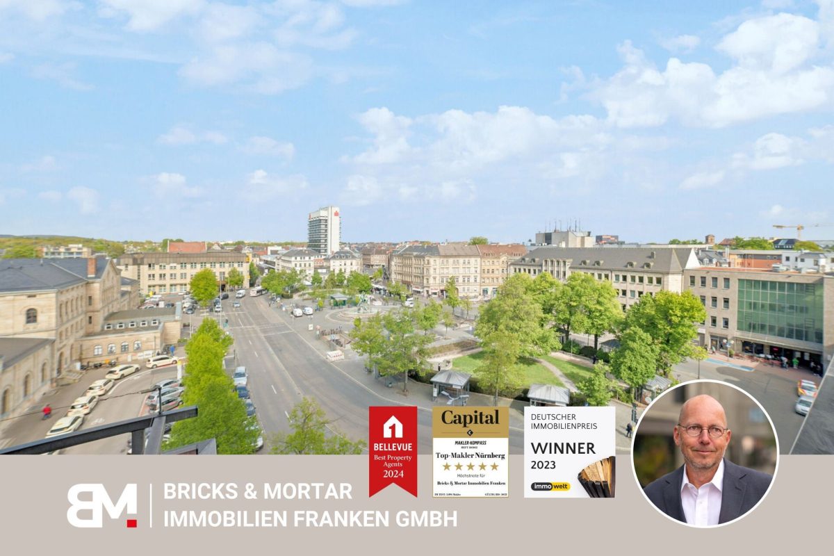 Immobilienangebot - Fürth - Alle - Viele Möglichkeiten mit traumhaftem Blick über Fürth: Praxis/ Büro/ Kanzlei mit Balkon