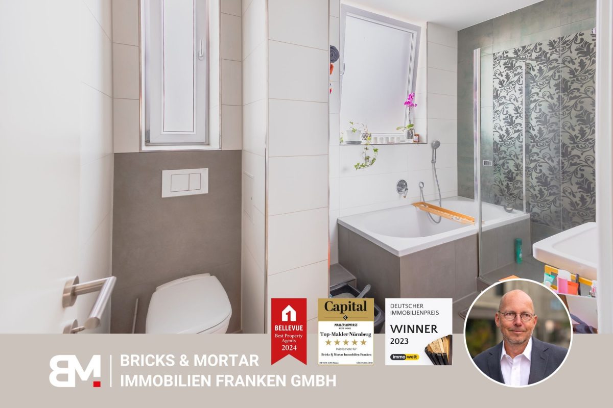Immobilienangebot - Fürth - Alle - Ruhige, 2013 kernsanierte Altbauwohnung mit Fußbodenheizung und 3-fach-Verglasung - Stadtgrenze