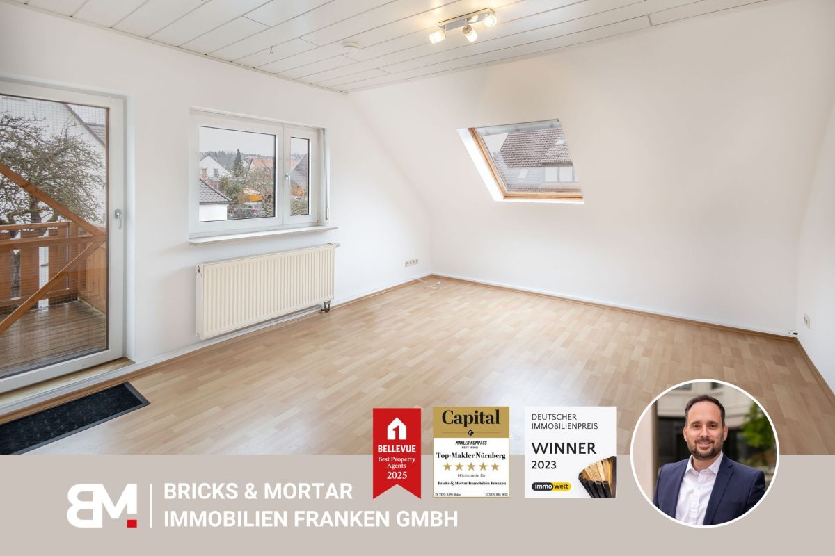 Immobilienangebot - Burgthann - Alle - Ruhige Lage: 3-Zimmer-Wohnung mit Ost-Balkon und Einbauküche - Gepflegt und sofort bezugsfrei!