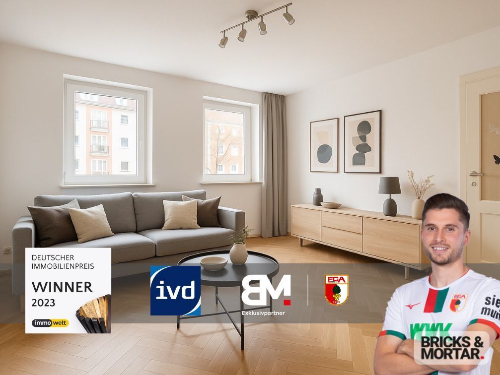 Immobilienangebot - Augsburg - Alle - Erbbaurecht! Kompakte 3-Zimmer-Wohnung mit viel Potenzial und Garage in ruhiger Lage im Bärenkeller.