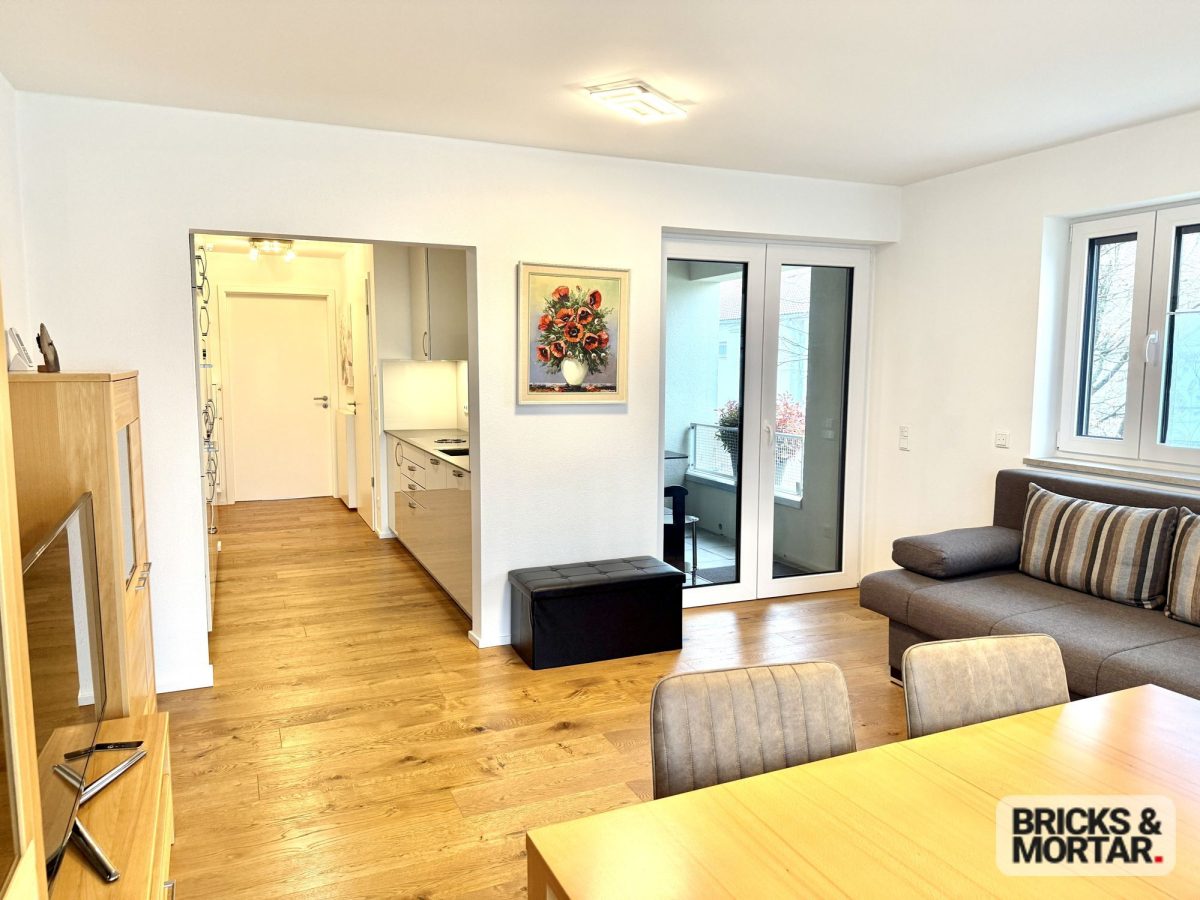 Immobilienangebot - Fischach - Alle - Moderne 2-Zimmer-Wohnung mit Loggia und hochwertiger Einbauküche in Fischach