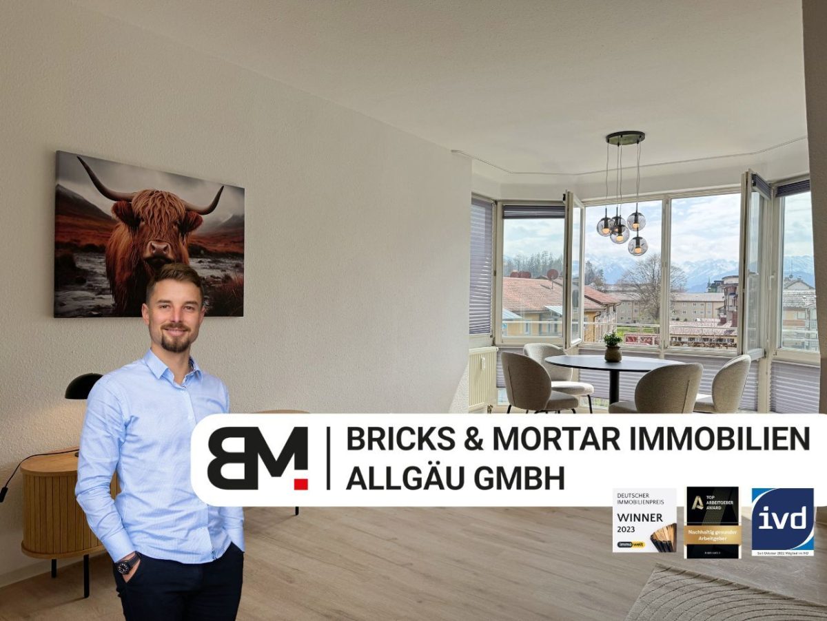 Immobilienangebot - Sonthofen - Alle - Mit dem Aufzug zum Alpenblick - 2-Zimmer-Wohnung und TG-Stellplatz