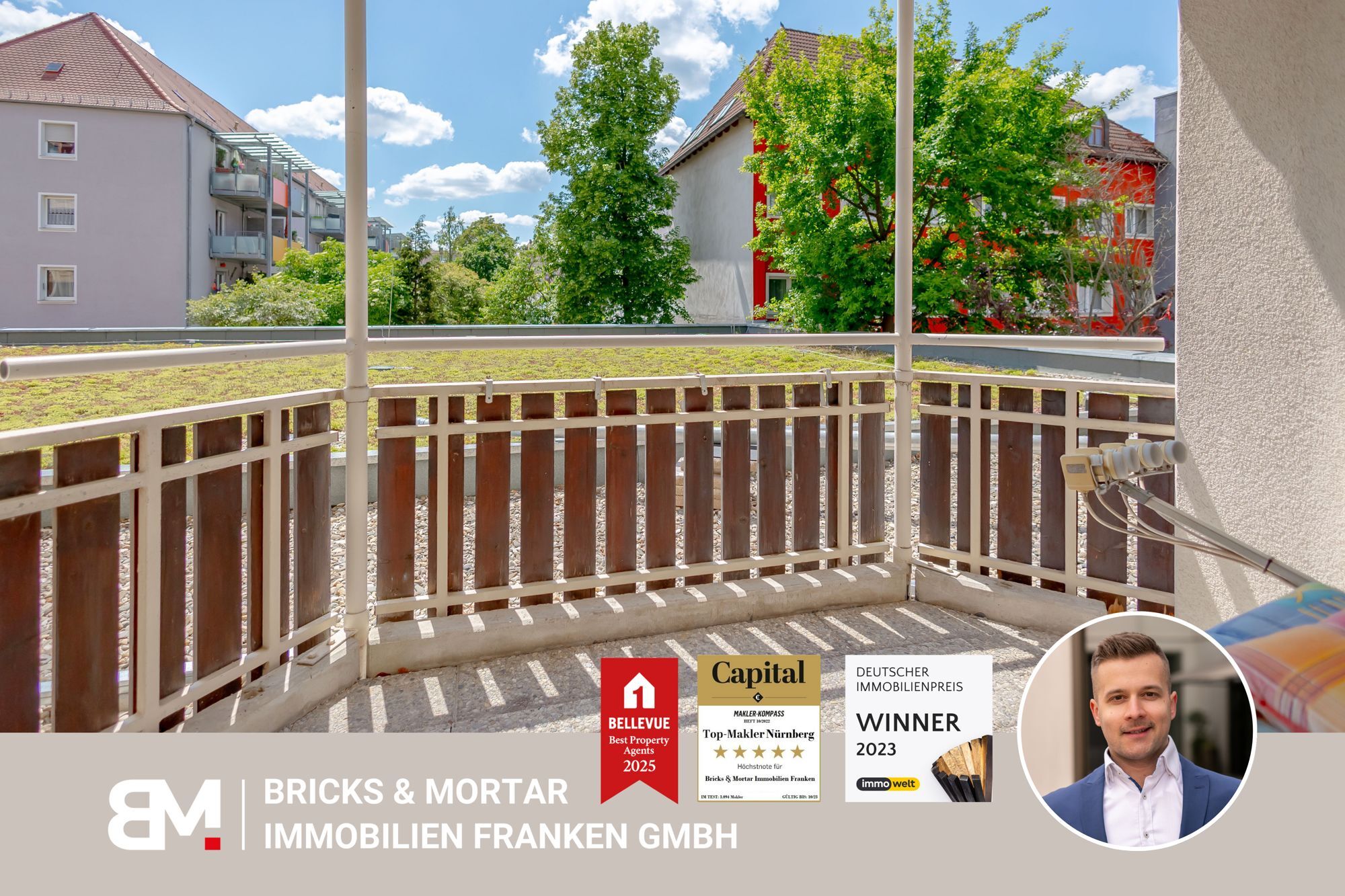 Immobilienangebot - Nürnberg - Alle - Attraktives 1-Zimmer-Apartment mit Süd-Balkon & Tiefgarage