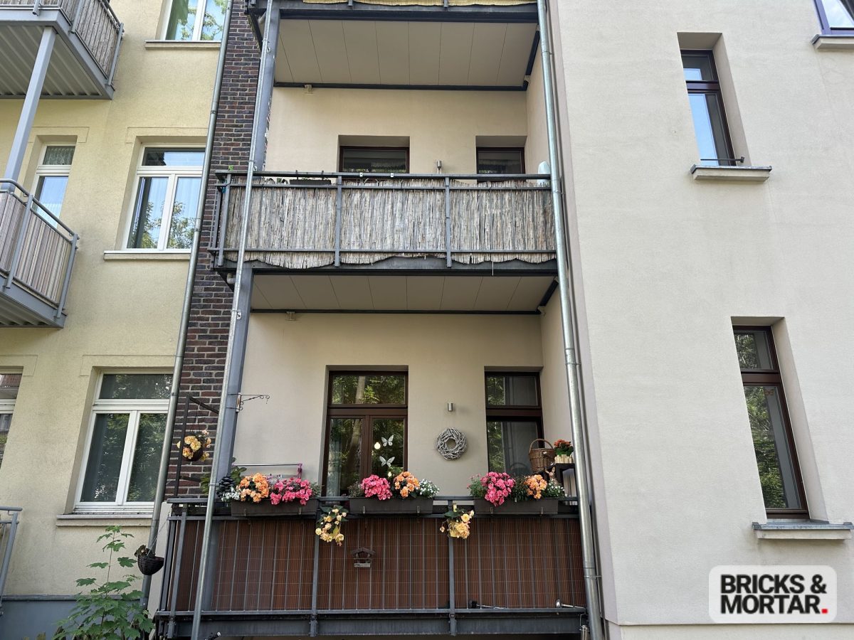 Immobilienangebot - Leipzig - Alle - Helle und gepflegte 3-Zimmer-Wohnung mit Balkon ins Grüne