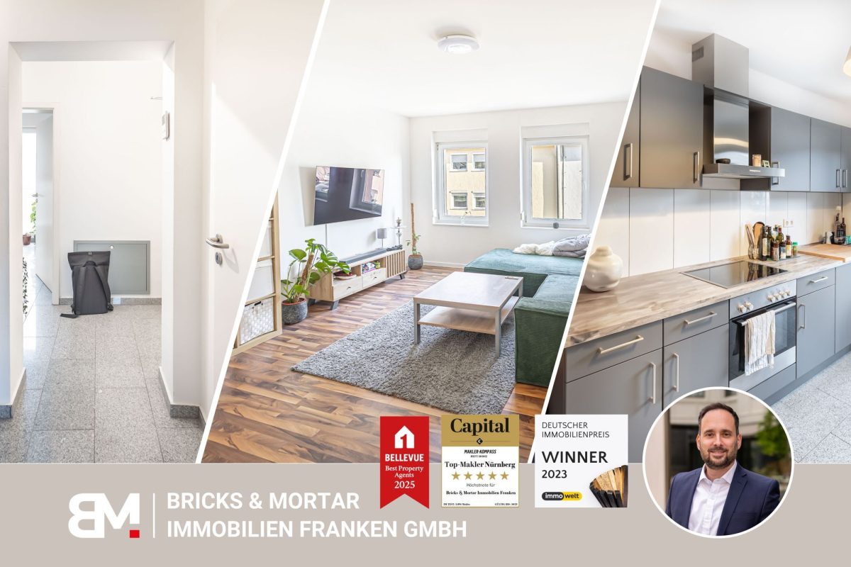 Immobilienangebot - Nürnberg - Alle - Sichere Kapitalanlage mit Entwicklungspotenzial - 3 kernsanierte Wohnungen mit Balkon & Einbauküche