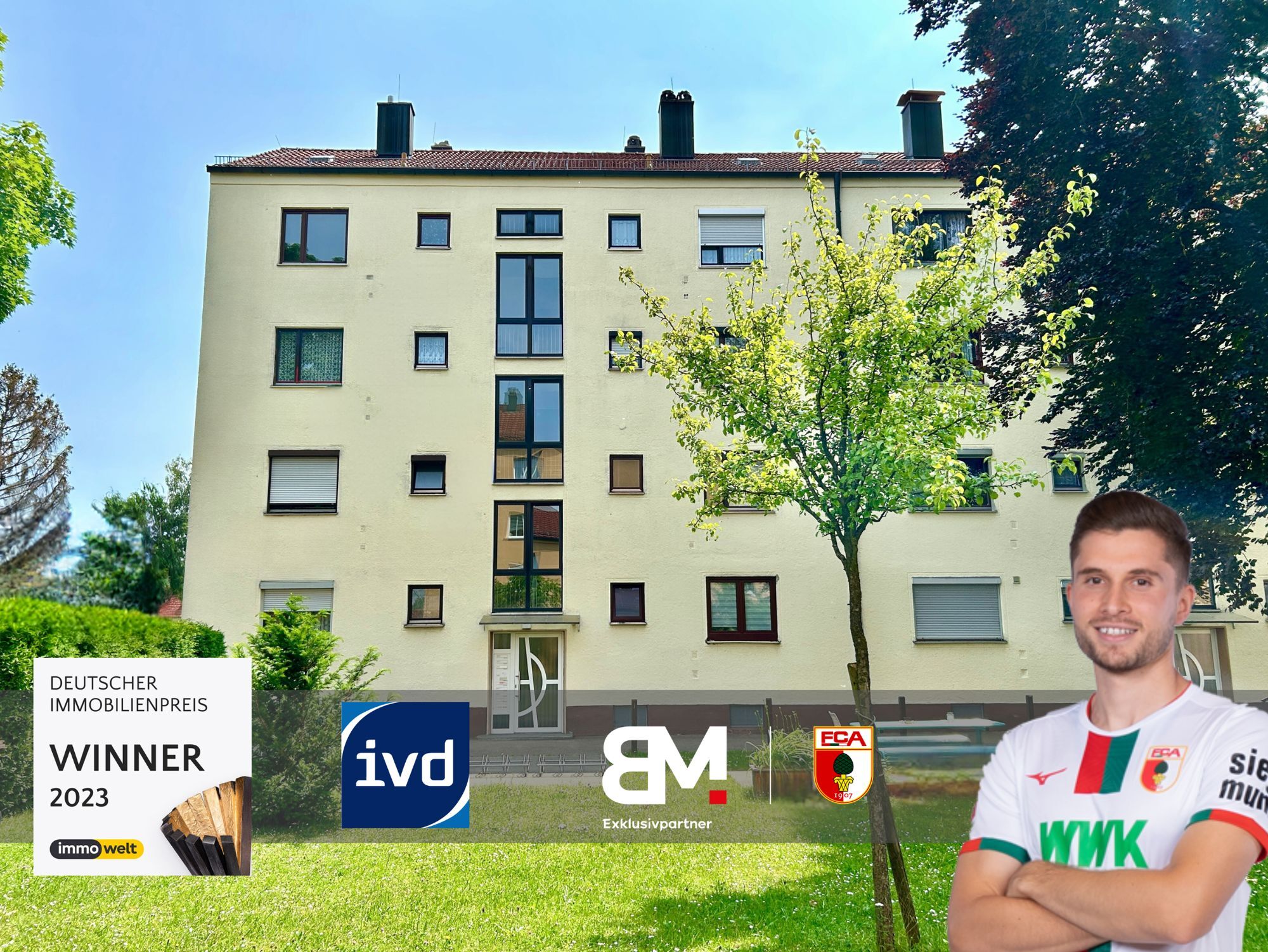 Immobilienangebot - Augsburg / Haunstetten - Alle - In Kürze frei: Geräumige 2,5-Zimmer-Wohnung in Haunstetten - 2021 umfassend modernisiert