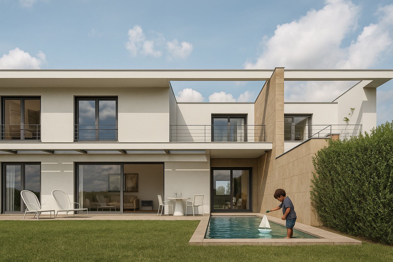 Immobilienangebot - Mühldorf am Inn - Alle - STILVOLL ABTAUCHEN - ARCHITEKTEN DOPPELHAUS VILLA MIT POOL!