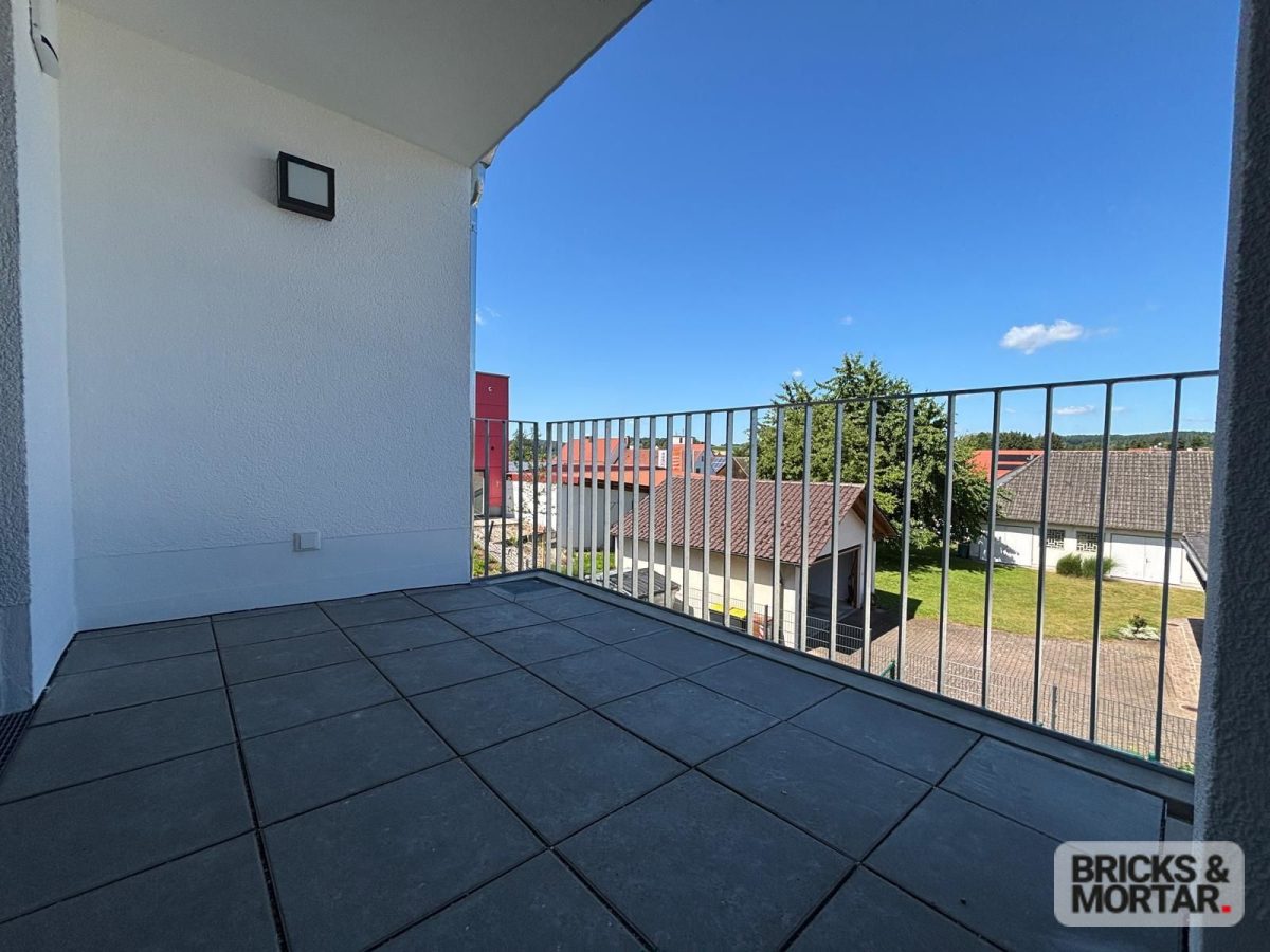Immobilienangebot - Zusmarshausen - Alle - Moderne 2-Zimmer-Neubauwohnung mit Balkon zur Miete im Zentrum von Zusmarshausen – Erstbezug