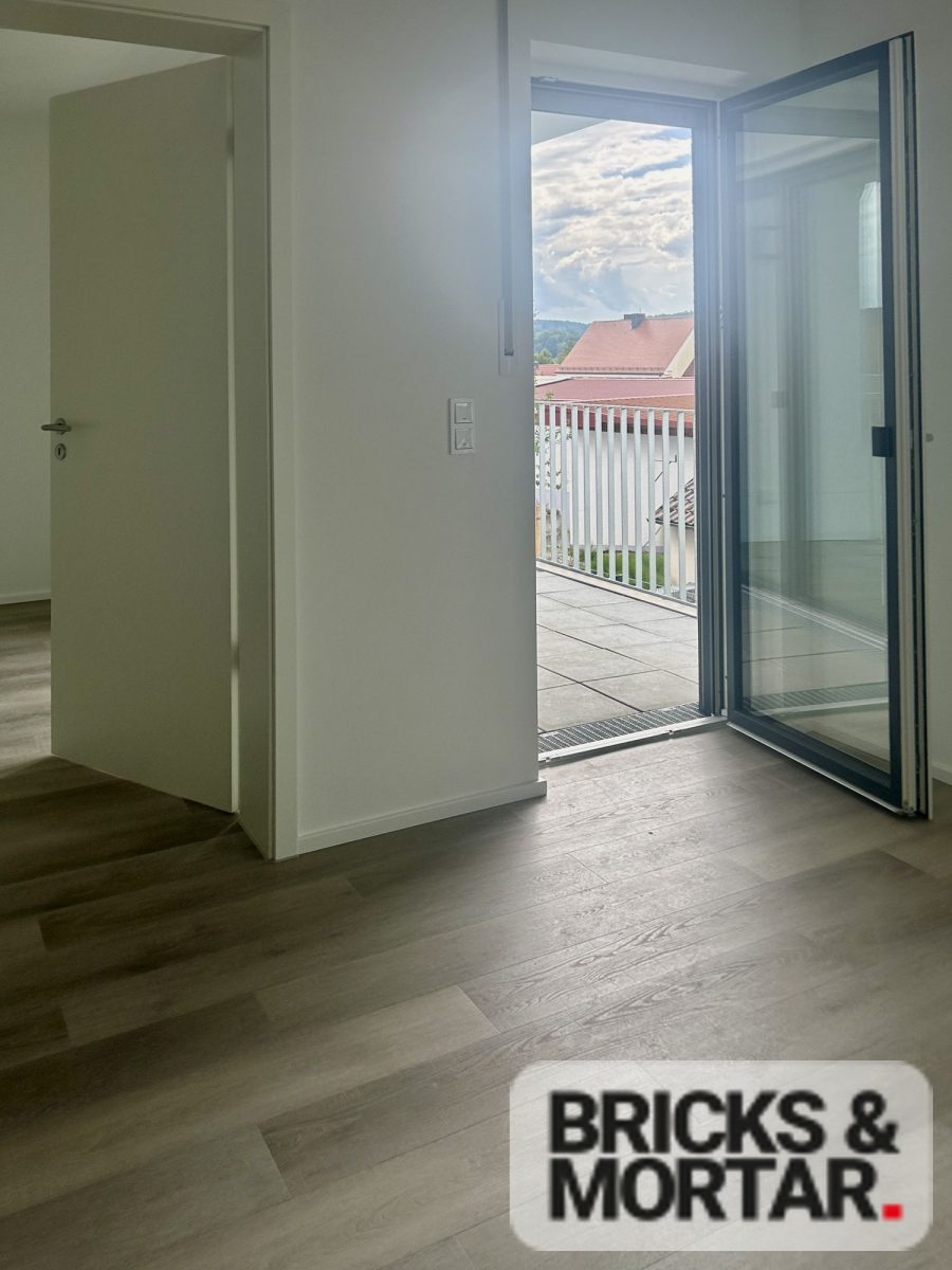 Immobilienangebot - Zusmarshausen - Alle - Moderne 2-Zimmer-Neubauwohnung mit Balkon zur Miete im Zentrum von Zusmarshausen – Erstbezug