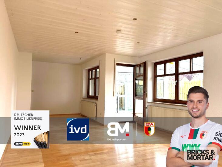 Immobilienangebot - Untermeitingen - Alle - Charmante 3-Zimmer-Wohnung mit Wintergarten und Gartenanteil, ruhige Lage, TG-Stellplatz vorhanden