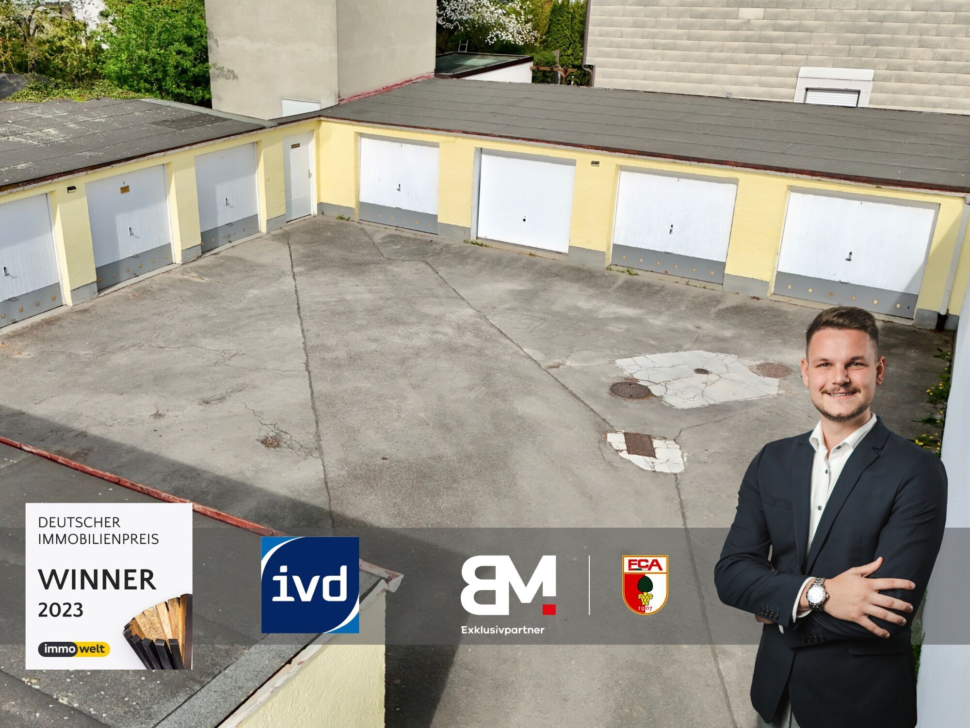 Immobilienangebot - Augsburg / Hochzoll-Süd - Grundstücke - Garagenhof in Augsburg-Hochzoll – 12 Einheiten mit stabilem Cashflow & Mietsteigerungspotenzial