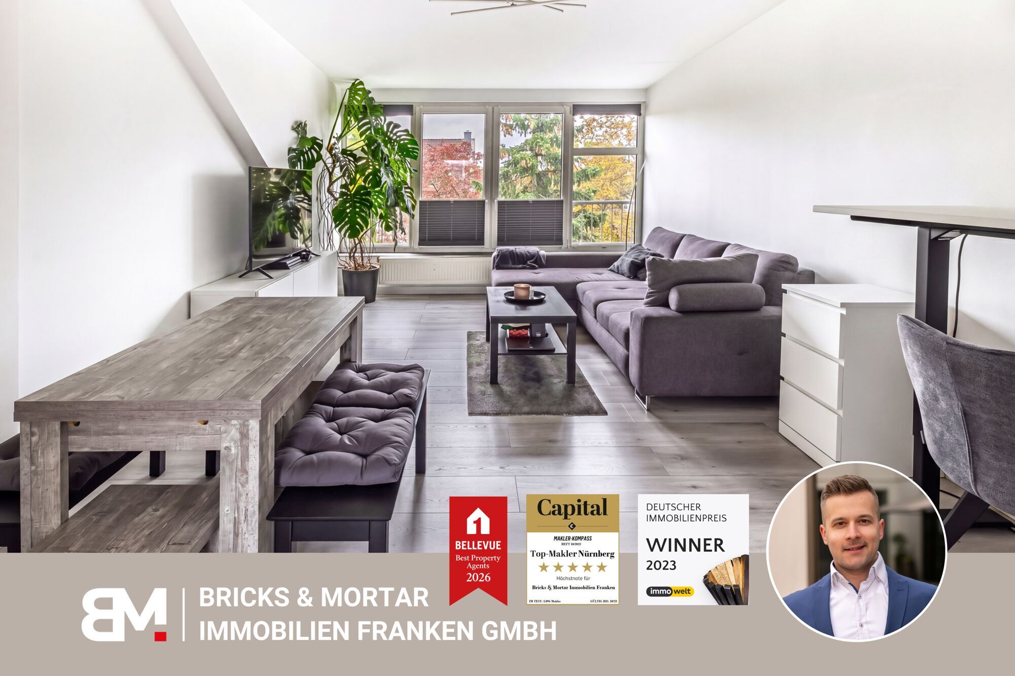 Immobilienangebot - Nürnberg - Alle - 2016 umfassend saniert | Einbauküche von 2017 inklusive | modernes Bad | 2 Zimmer