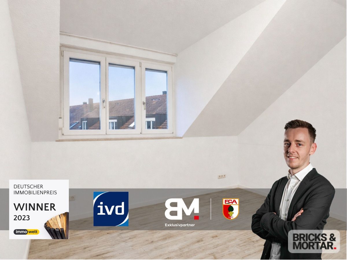 Immobilienangebot - Königsbrunn - Alle - Helle Dachgeschosswohnung mit Loggia & Tiefgaragenstellplatz – sofort bezugsfrei