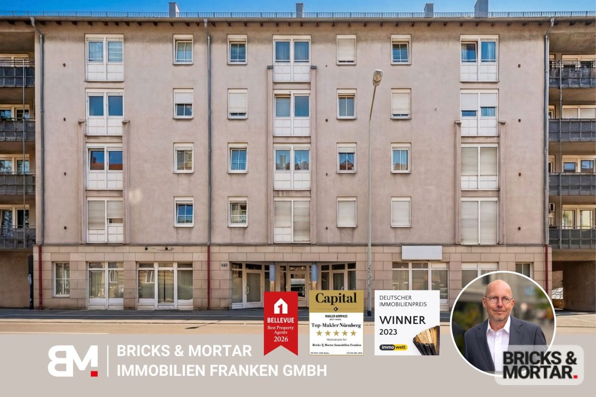 Immobilienangebot - Nürnberg - Alle - 2-Zimmerwohnung mit Gestaltungsspielraum incl. TG-Stellplatz in zentraler Lage