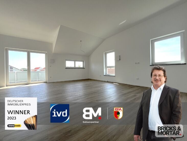 Immobilienangebot - Deiningen - Alle - Exklusive, sonnendurchfluteten 4-Zimmer- Dachgeschosswohnung mit 2 Carport-Stellplätzen