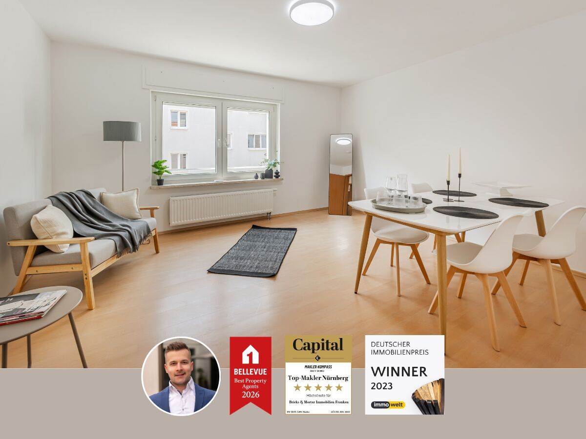 Immobilienangebot - Nürnberg - Alle - Renovierte 2-Zimmer Wohnung in Nürnberg