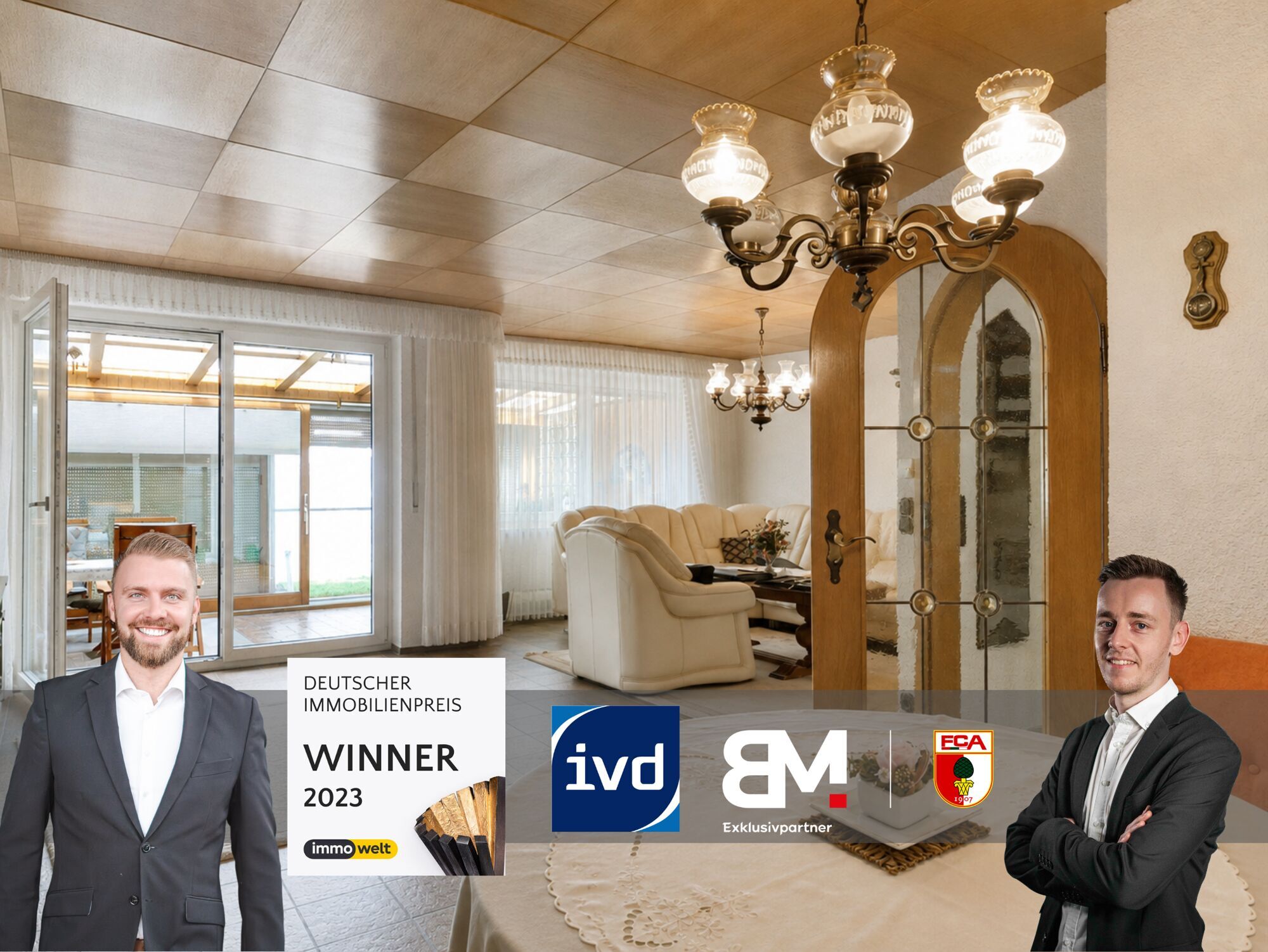 Immobilienangebot - Augsburg - Alle - Viel Platz für die Familie: Gepflegtes RMH mit Wintergarten in Augsburg-Haunstetten