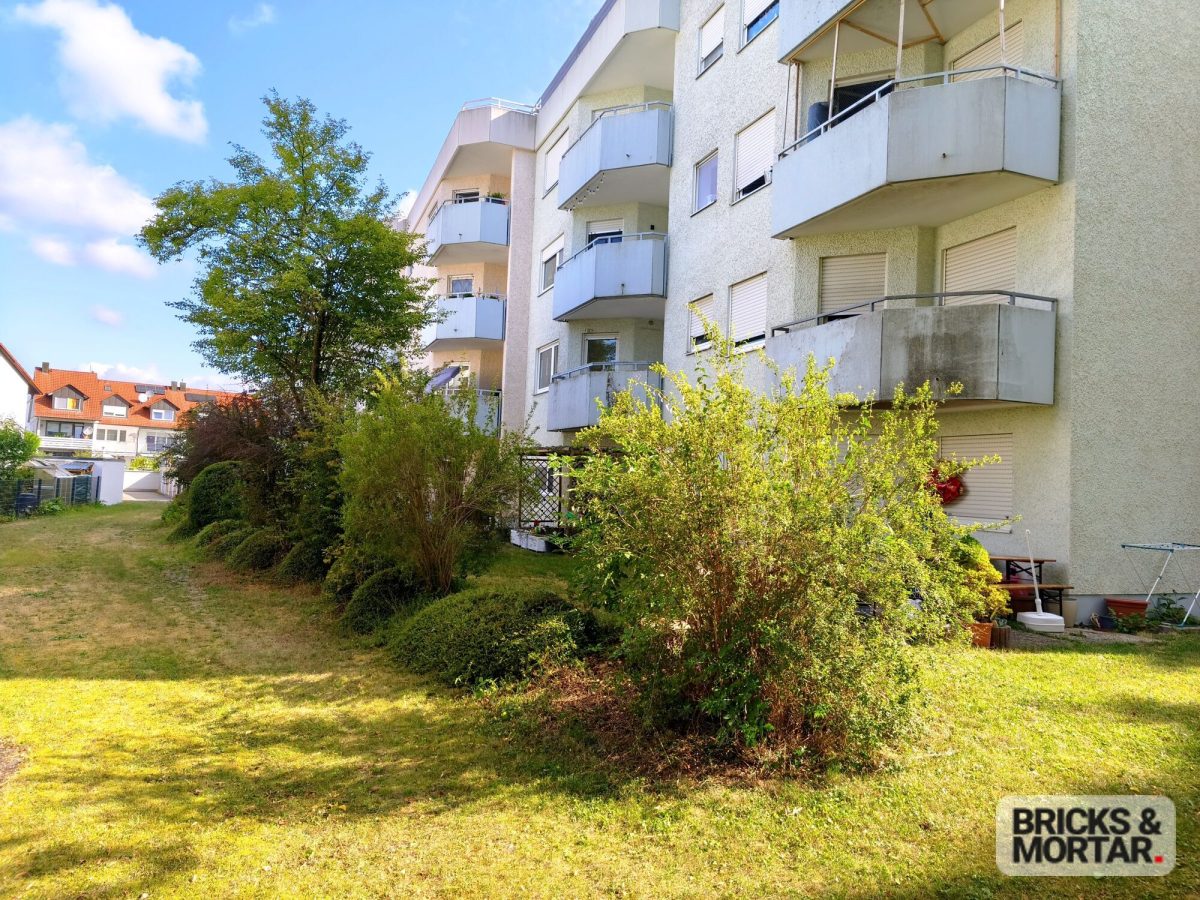 Immobilienangebot - Günzburg - Alle - Bezugsfreie 3-Zimmer-Wohnung mit Balkon, Garage & idealem Grundriss in Günzburg
